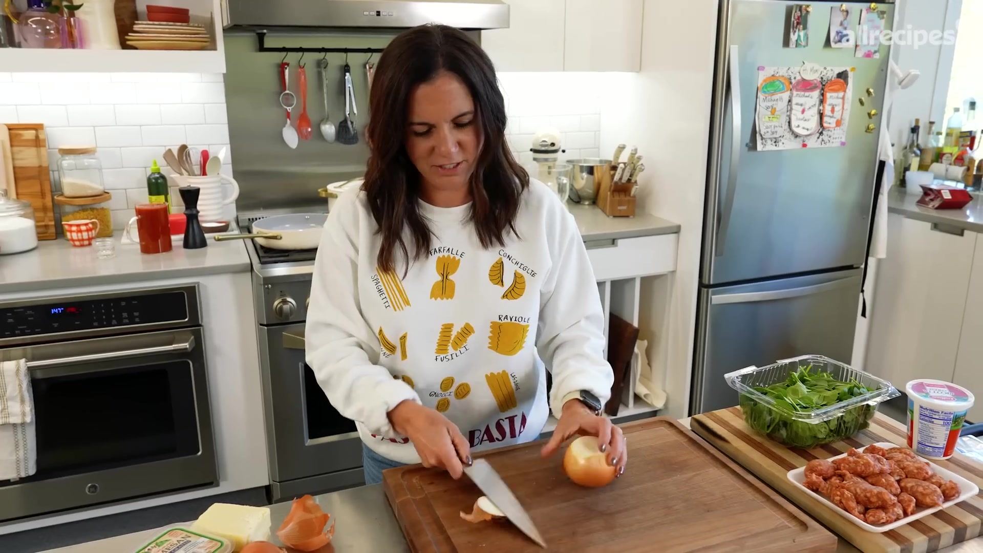 Video thumbnail for 13.I Tried Giada De Laurentiis’ Sheet Pan Lasagna Recipe ¦ Allrecipes (1080p 30fps)