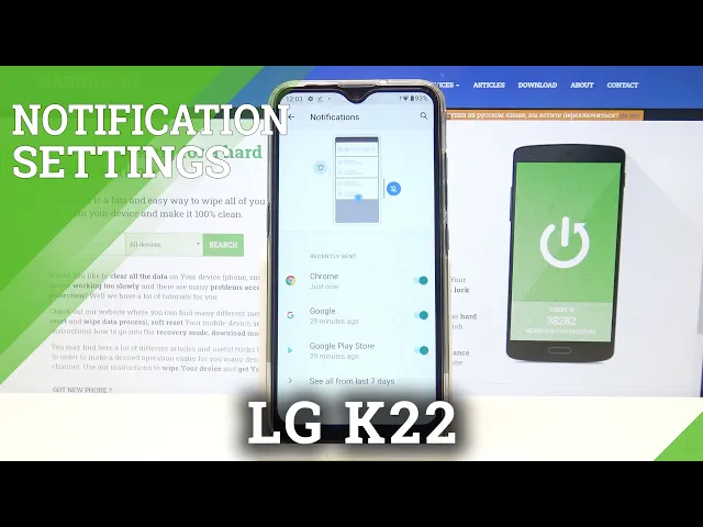 Video thumbnail for How to Personalize Notifications on LG K22 – Open Notifications Settings