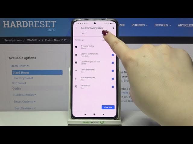 Video thumbnail for How to Clear Browser Storage in XIAOMI Redmi Note 10 Pro – Format Browsing History