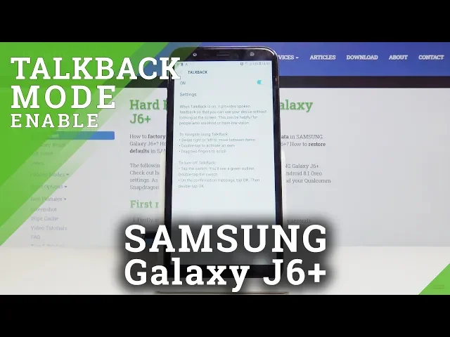 Video thumbnail for How to Turn On / Off Talkback on SAMSUNG Galaxy J6+