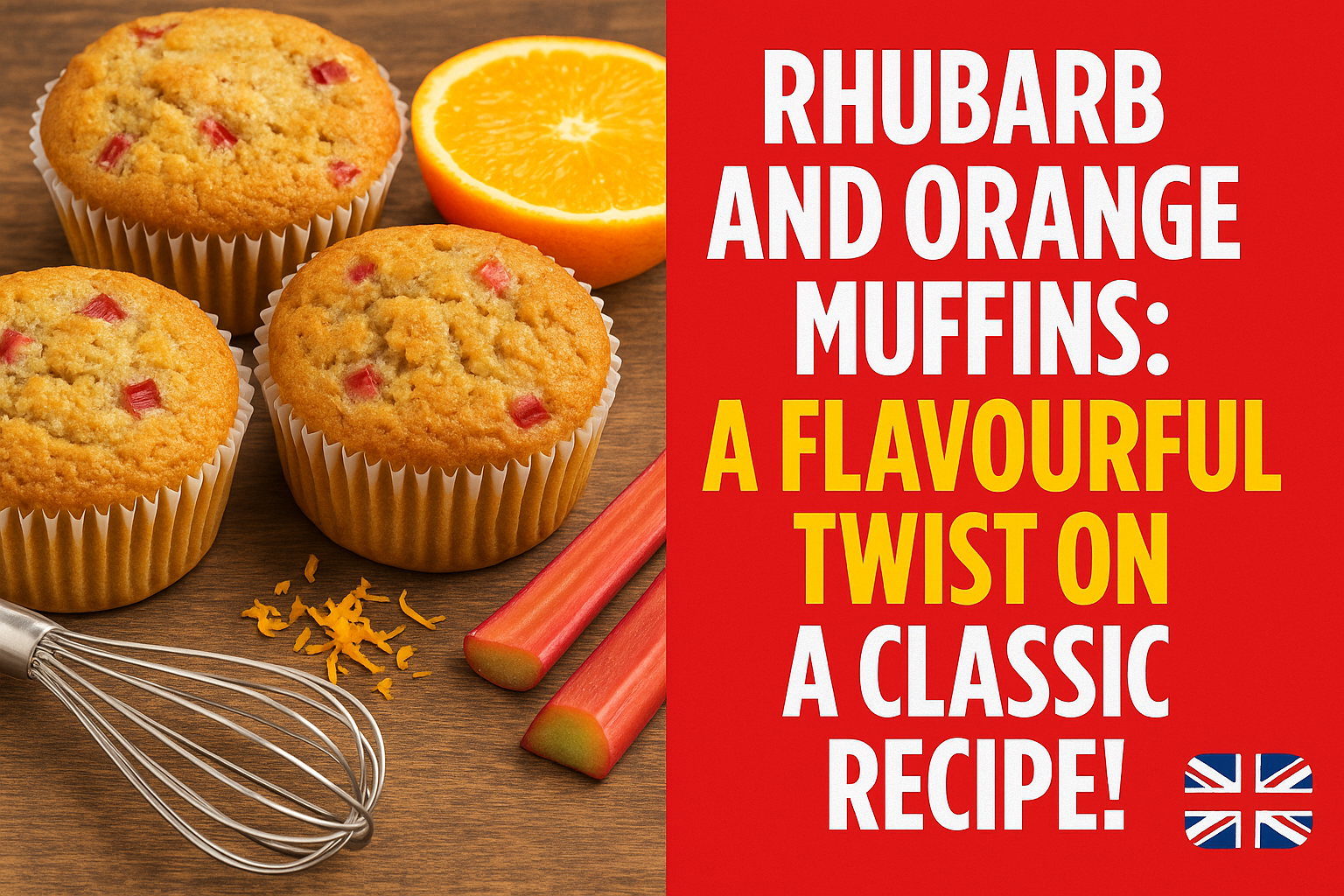 Video thumbnail for 🎥 ✅ Rhubarb & Orange Muffins Recipe 🍊🧁 | Zesty Twist on a Classic Bake