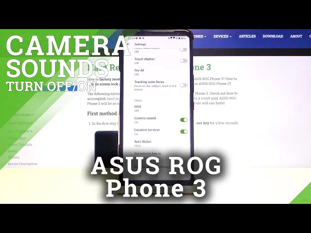 Video thumbnail for How to Manage Camera Sounds in ASUS ROG Phone 3 – Turn On / Of Shutter Sound