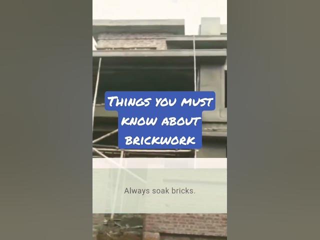Video thumbnail for things about brickwork tips