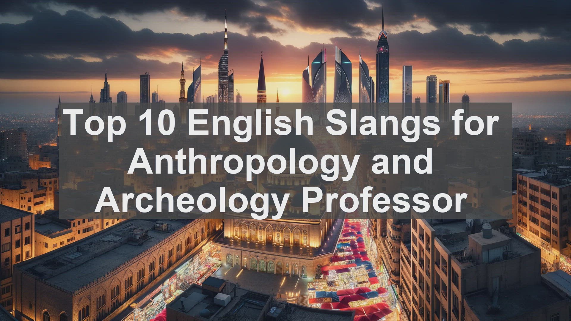 'Video thumbnail for Top 10 English Slangs for Anthropology and Archeology Professor'