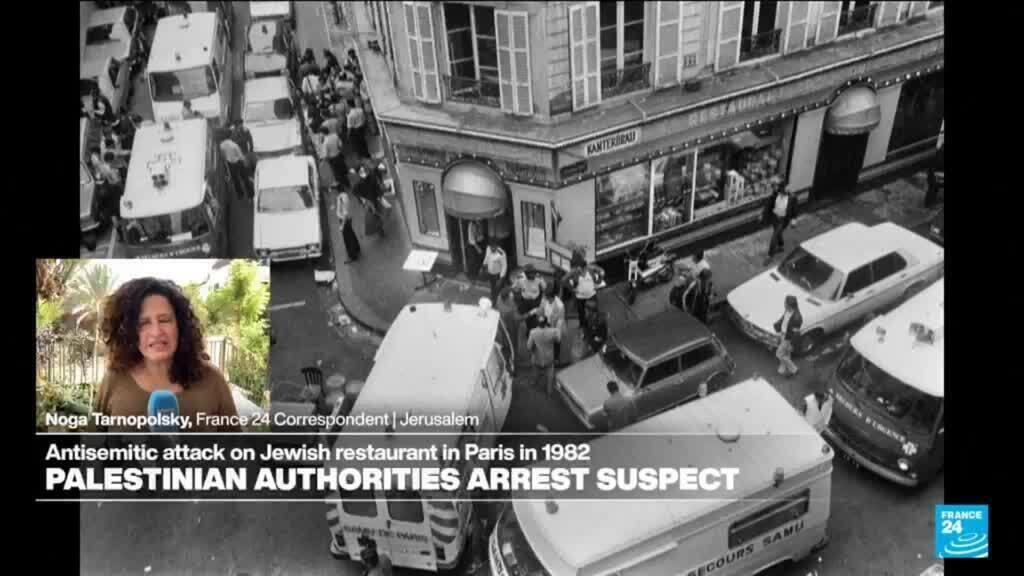 Video thumbnail for French prosecutors say Palestinian authorities arrest suspect over 1982 antisemitic Paris attack