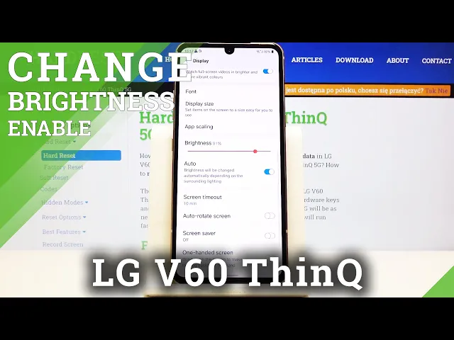 Video thumbnail for How to Use Auto Brightness in LG V60 ThinQ – Adjust Screen Brightness