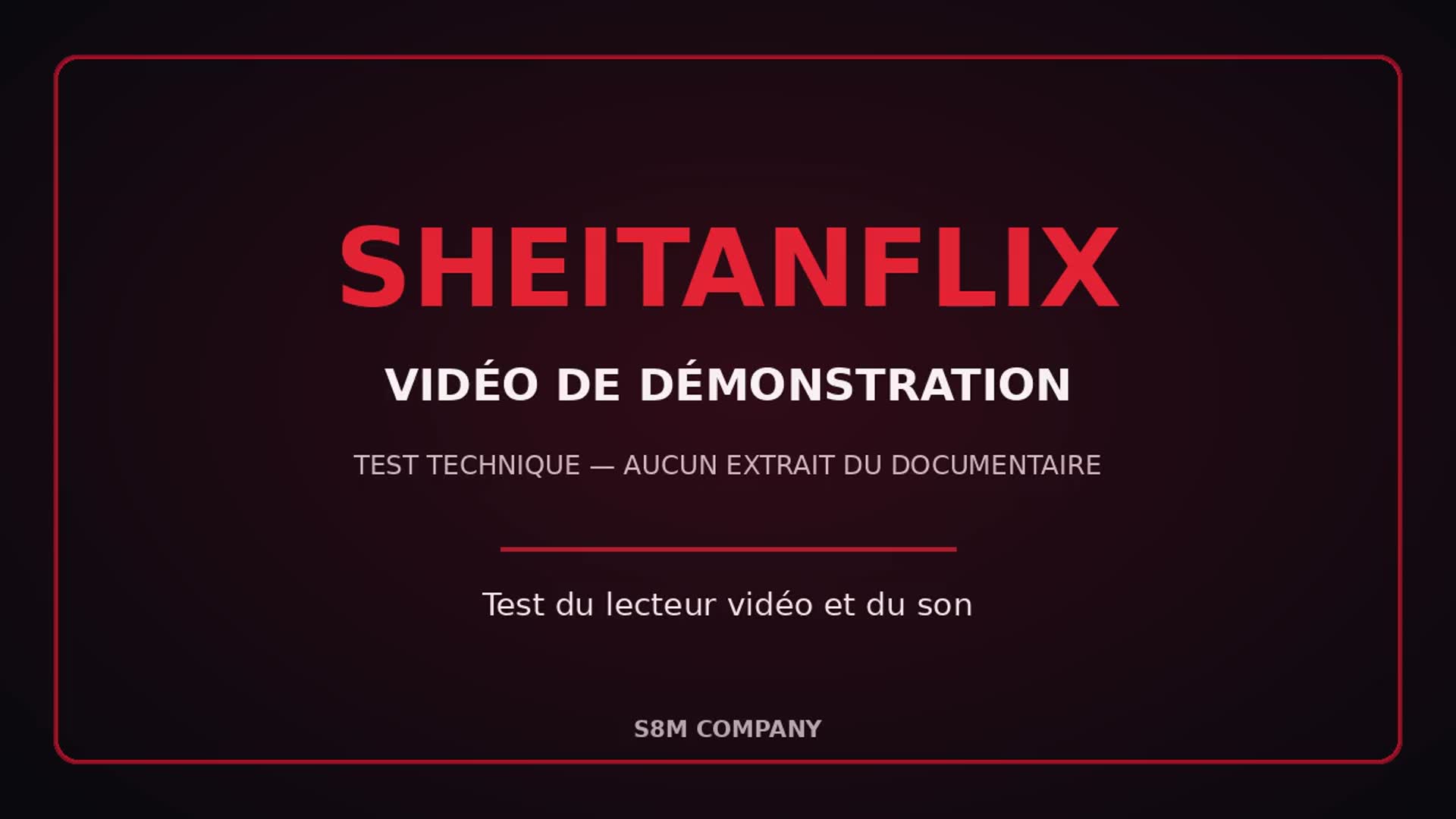 Video thumbnail for SHEITANFLIX video test Rumble