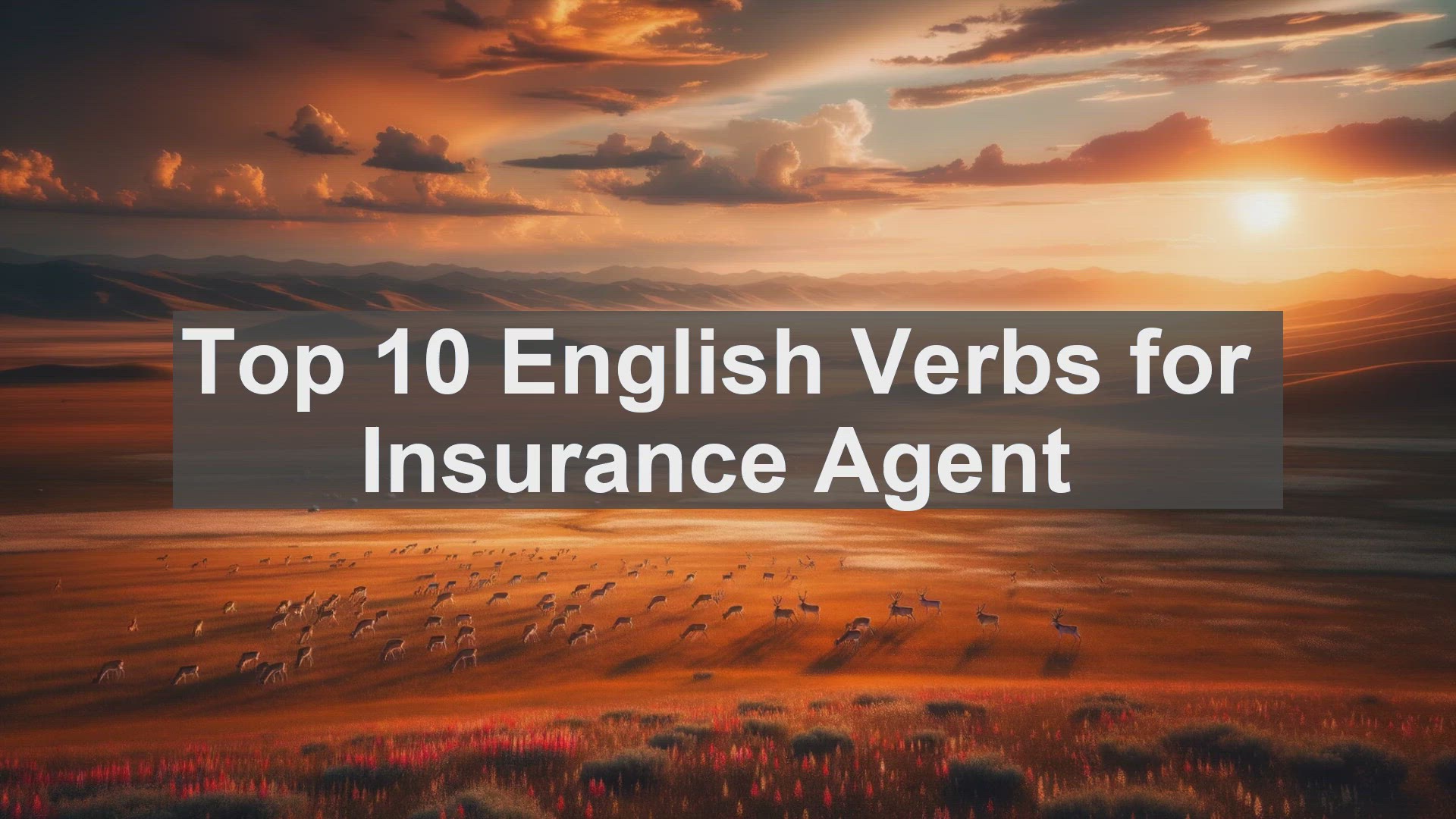 'Video thumbnail for Top 10 English Verbs for Insurance Agent'