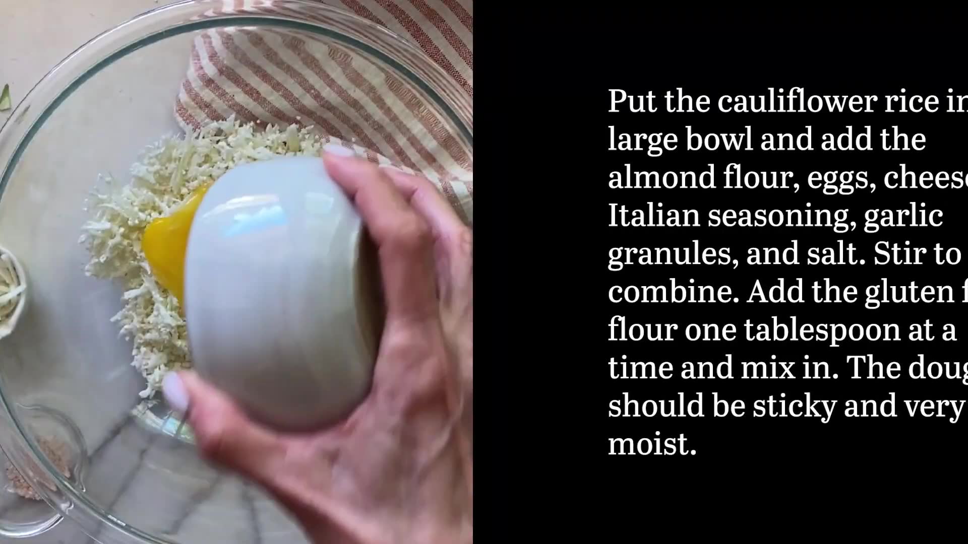 Video thumbnail for Easy Gluten-Free Cauliflower Pizza Crust Recipe