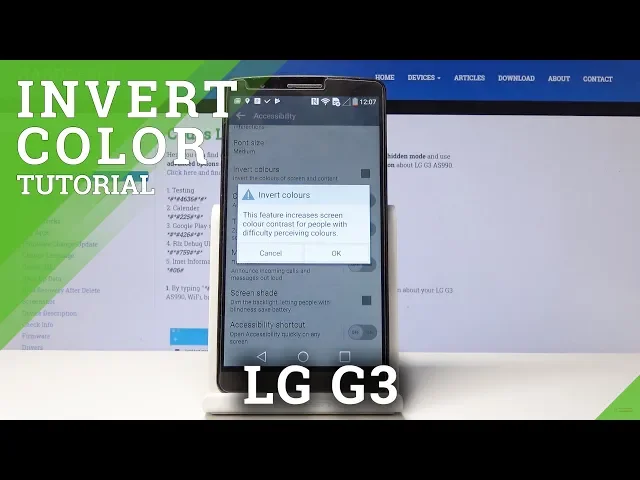 Video thumbnail for How to Invert Colors in LG G3 - Exchange Color Values