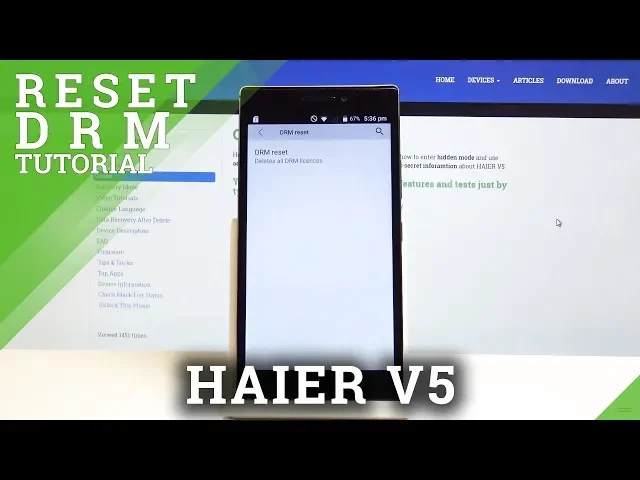 Video thumbnail for How to Reset DRM in HAIER V5 - Remove Media Licenses