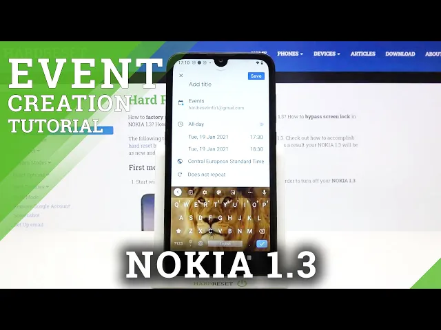 Video thumbnail for How to Add Event to Calendar in NOKIA 1.3 – Schedule Events
