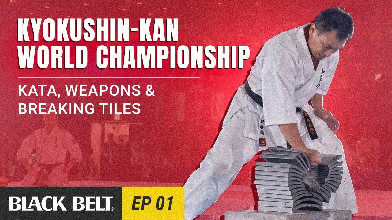 Video thumbnail for Blackbelt Magazine: Kyokushin-kan World Championship | Kata, Weapons, and Breaking