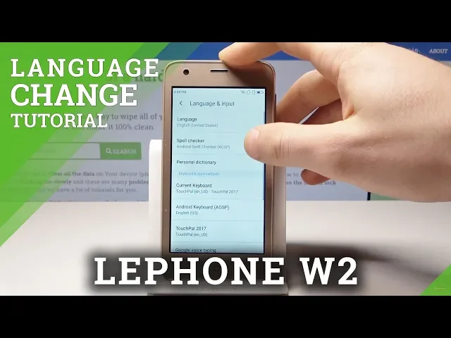 Video thumbnail for How to Change Language in LEPHONE W2 - Language List