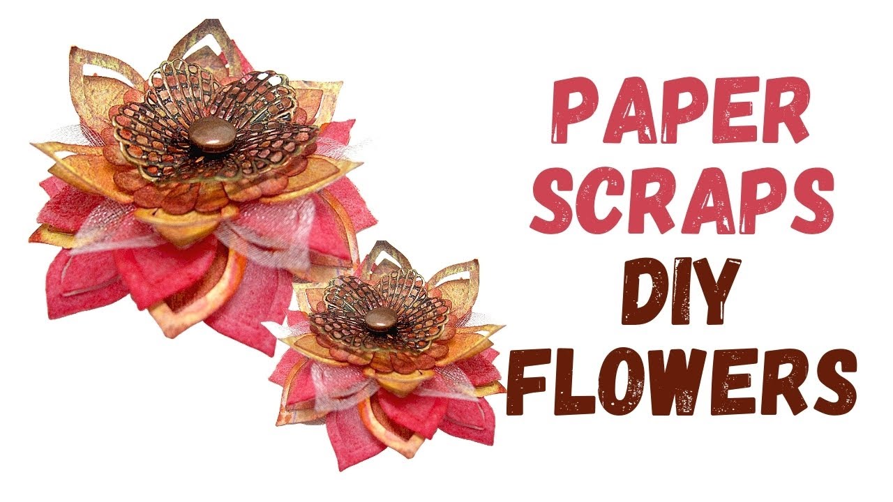 Video thumbnail for Paper Scraps DIY Flower