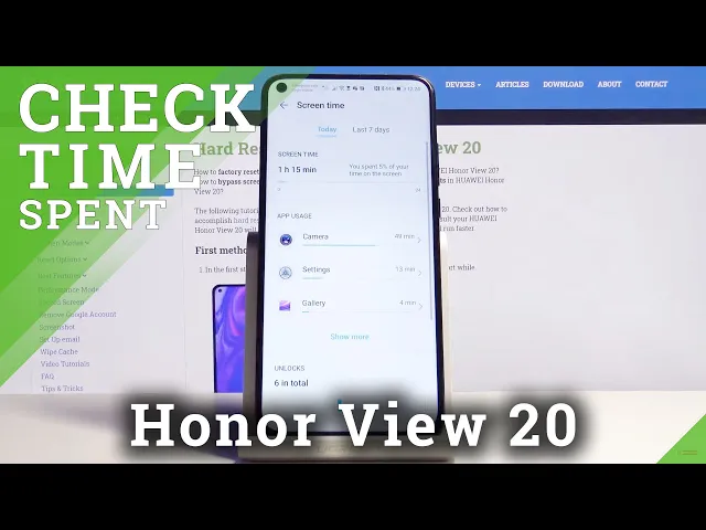 Video thumbnail for How to Check Total Screen Time in Honor View 20 – Screen Settings