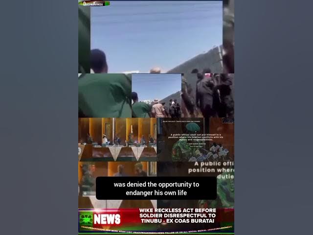 Video thumbnail for Wike Reckless Act Before Soldier Disrespectful To Tinubu Ex COAS Buratai