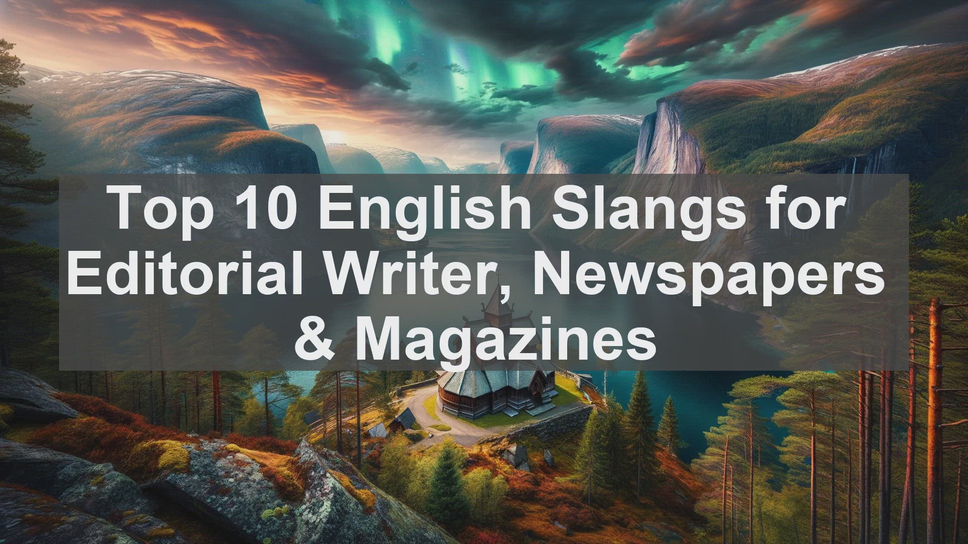 'Video thumbnail for Top 10 English Slangs for Editorial Writer Newspapers  Magazines'