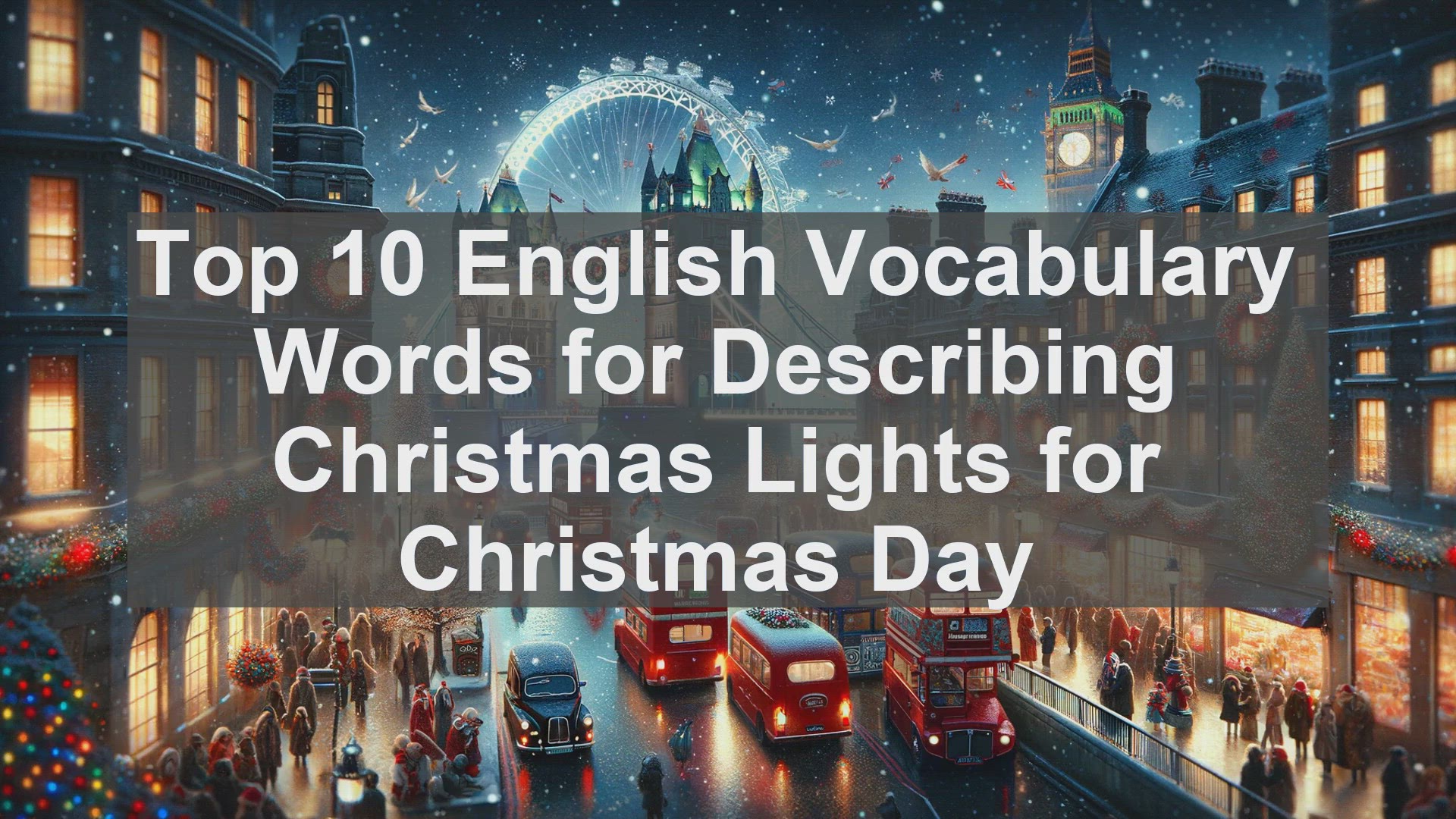 'Video thumbnail for Top 10 English Vocabulary Words for Describing Christmas Lights for Christmas Day'