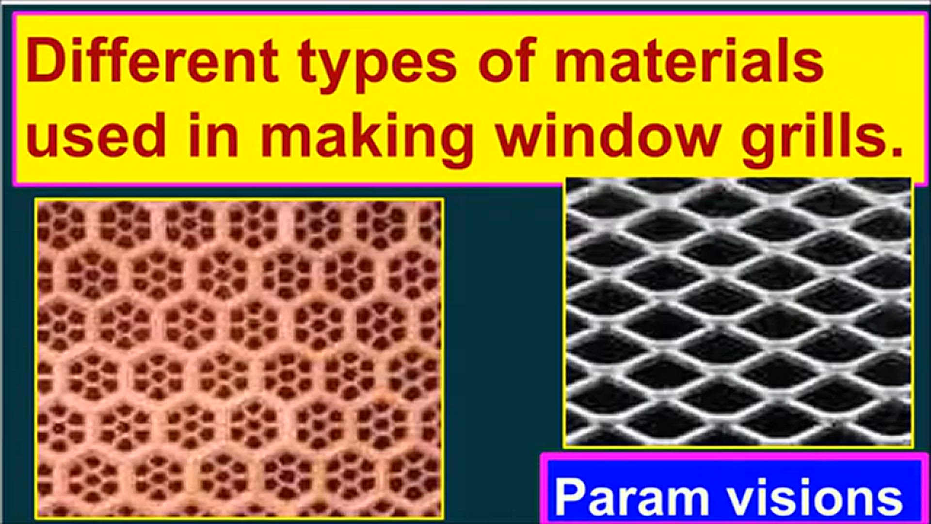 'Video thumbnail for Different types of window grills based on materials.'
