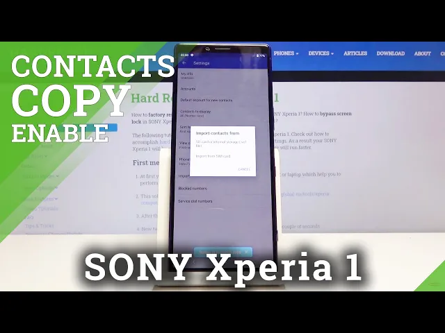 Video thumbnail for How to Transfer Contacts in SONY Xperia 1 – Import SIM Card Contact