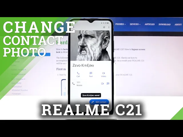 Video thumbnail for How to Add Picture to Contact in Realme C21 – Customize Contacts
