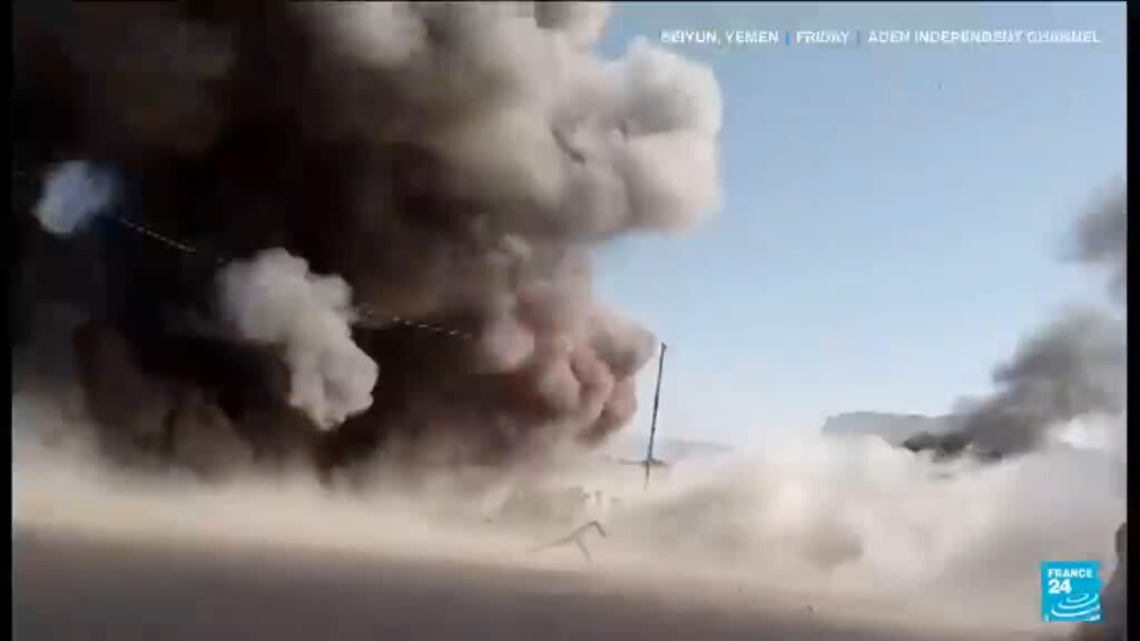 Video thumbnail for Saudi airstrikes kill seven as rift with UAE-backed separatists deepens in Yemen