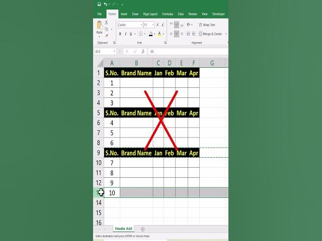 Video thumbnail for Repeat Table Headers Automatically in Excel #excel #excelforbeginners #exceltutorial #exceltips