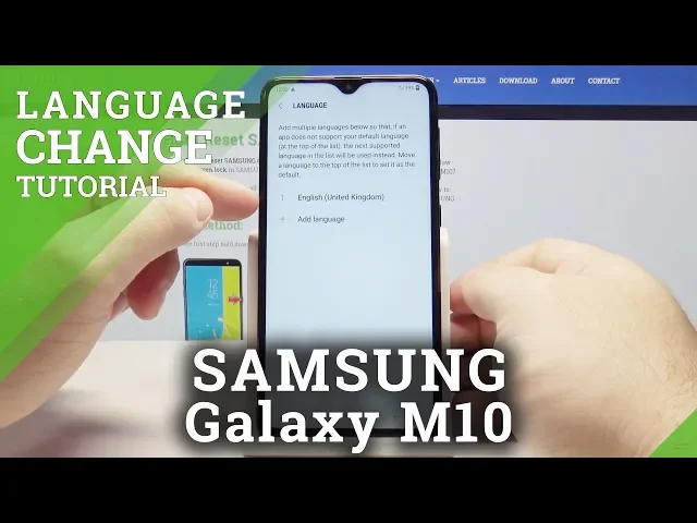Video thumbnail for How to Change Language in SAMSUNG Galaxy M10 - Update System Language