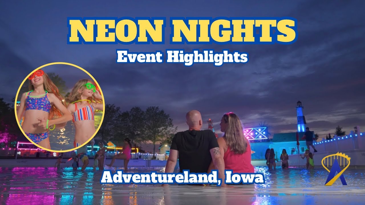 Video thumbnail for Neon Nights Highlights Adventureland Water Park, Iowa