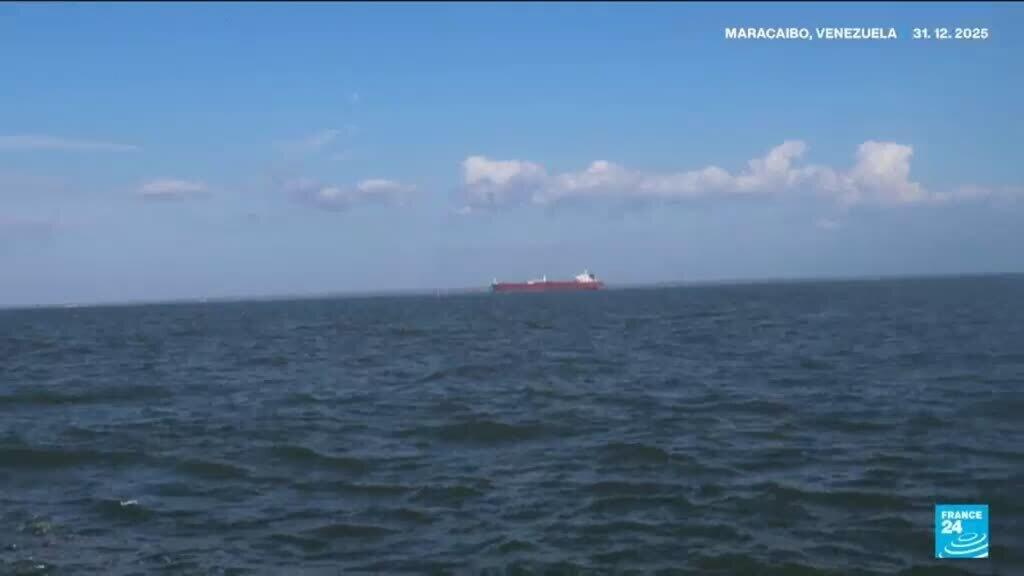 Video thumbnail for About a dozen loaded oil tankers left Venezuela in dark mode