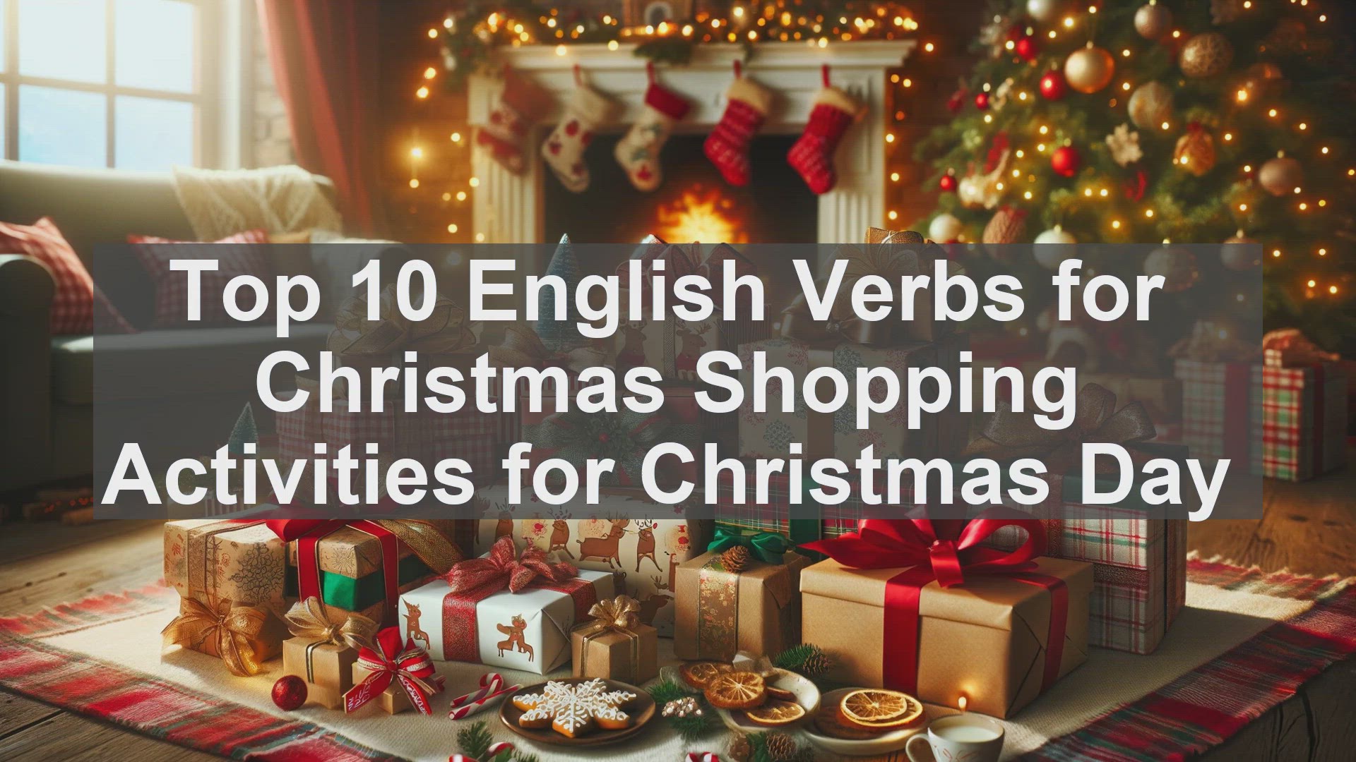 'Video thumbnail for Top 10 English Verbs for Christmas Shopping Activities for Christmas Day'