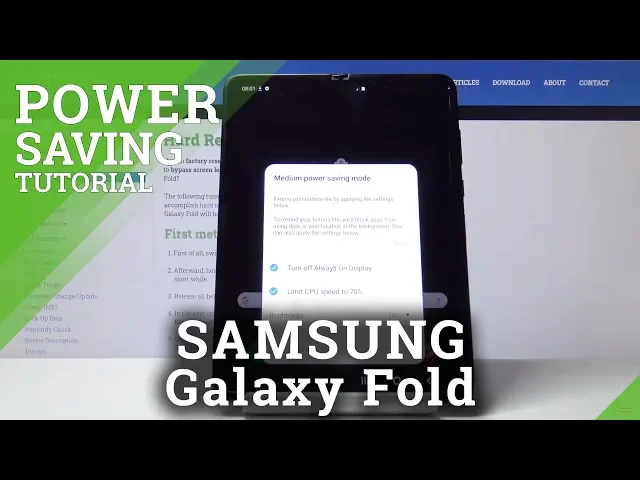 Video thumbnail for How to Enable Power Saver in Samsung Galaxy Fold - Low Power Mode