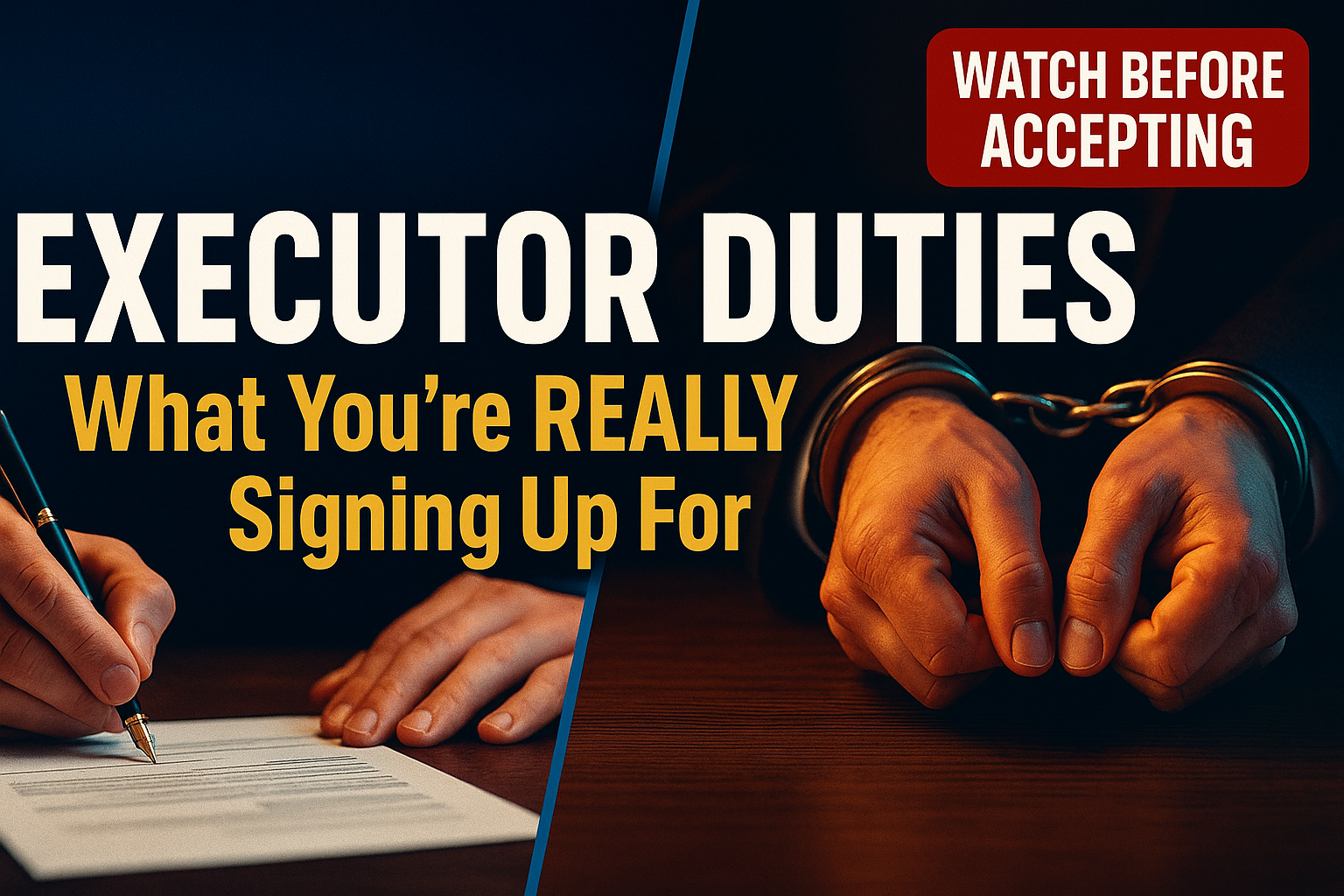 Video thumbnail for Being Named Executor: Complete Guide to Legal Duties, Timeline & Personal Liability