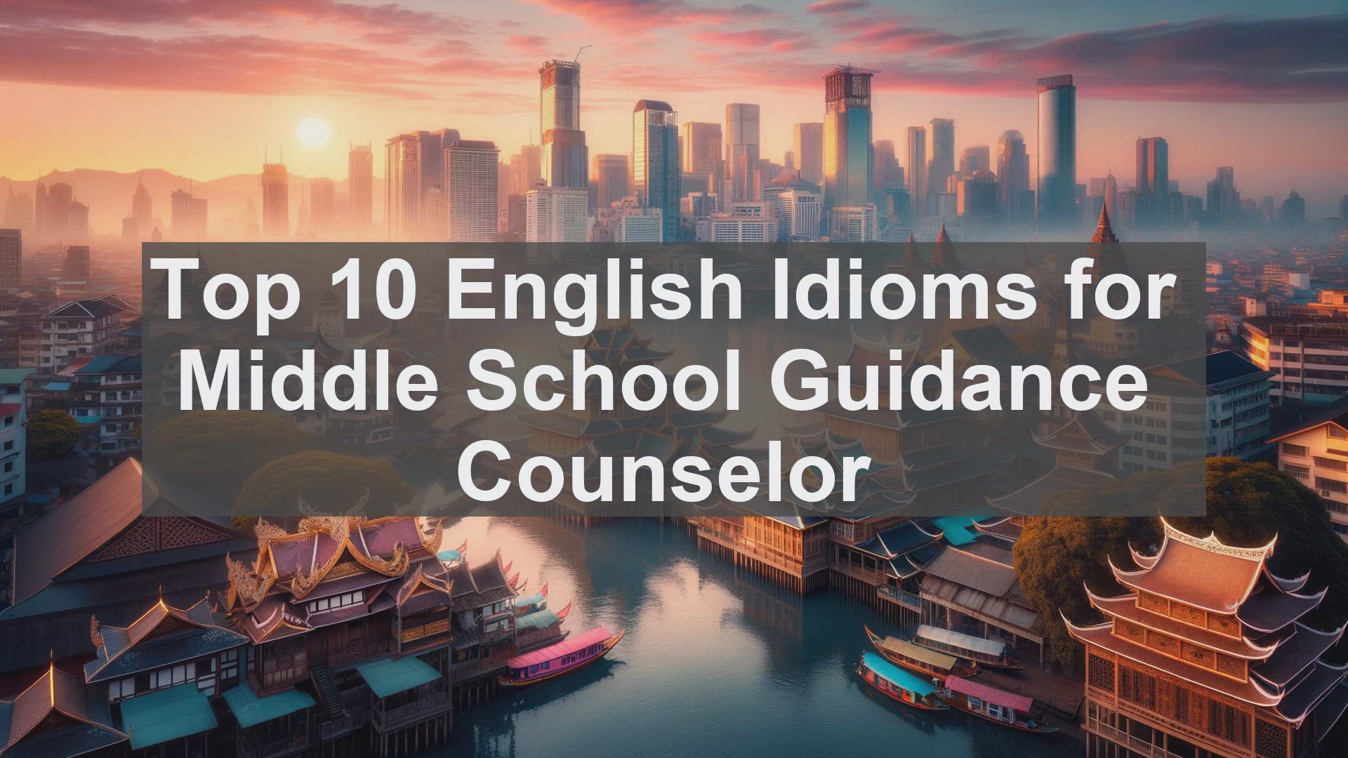 'Video thumbnail for Top 10 English Idioms for Middle School Guidance Counselor'