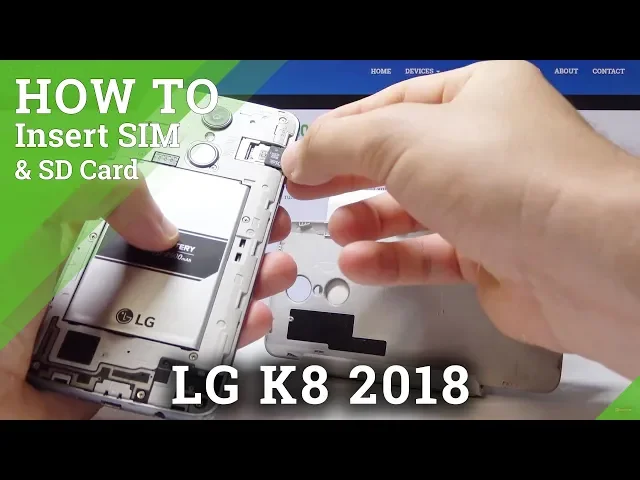 Video thumbnail for How to Insert SIM & SD Card in LG K8 2018 - Nano SIM & Micro SD Card Installation