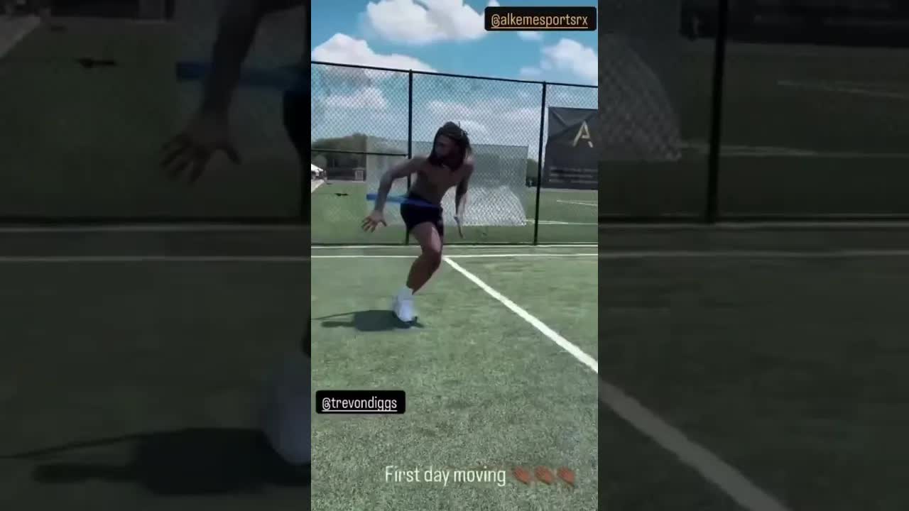 Video thumbnail for (471) trevon diggs recovery: first day moving post-injury