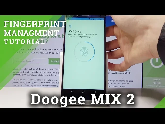 Video thumbnail for How to Add Fingerprint in DOOGEE Mix 2 - Set Up Lock Screen