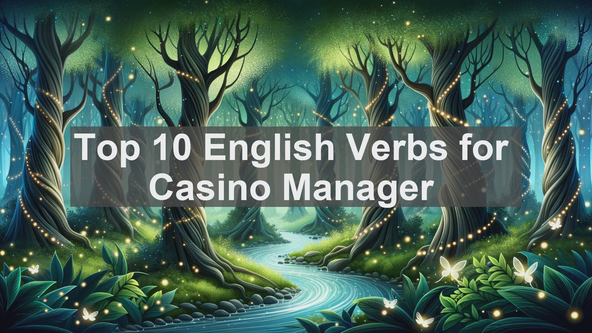 'Video thumbnail for Top 10 English Verbs for Casino Manager'