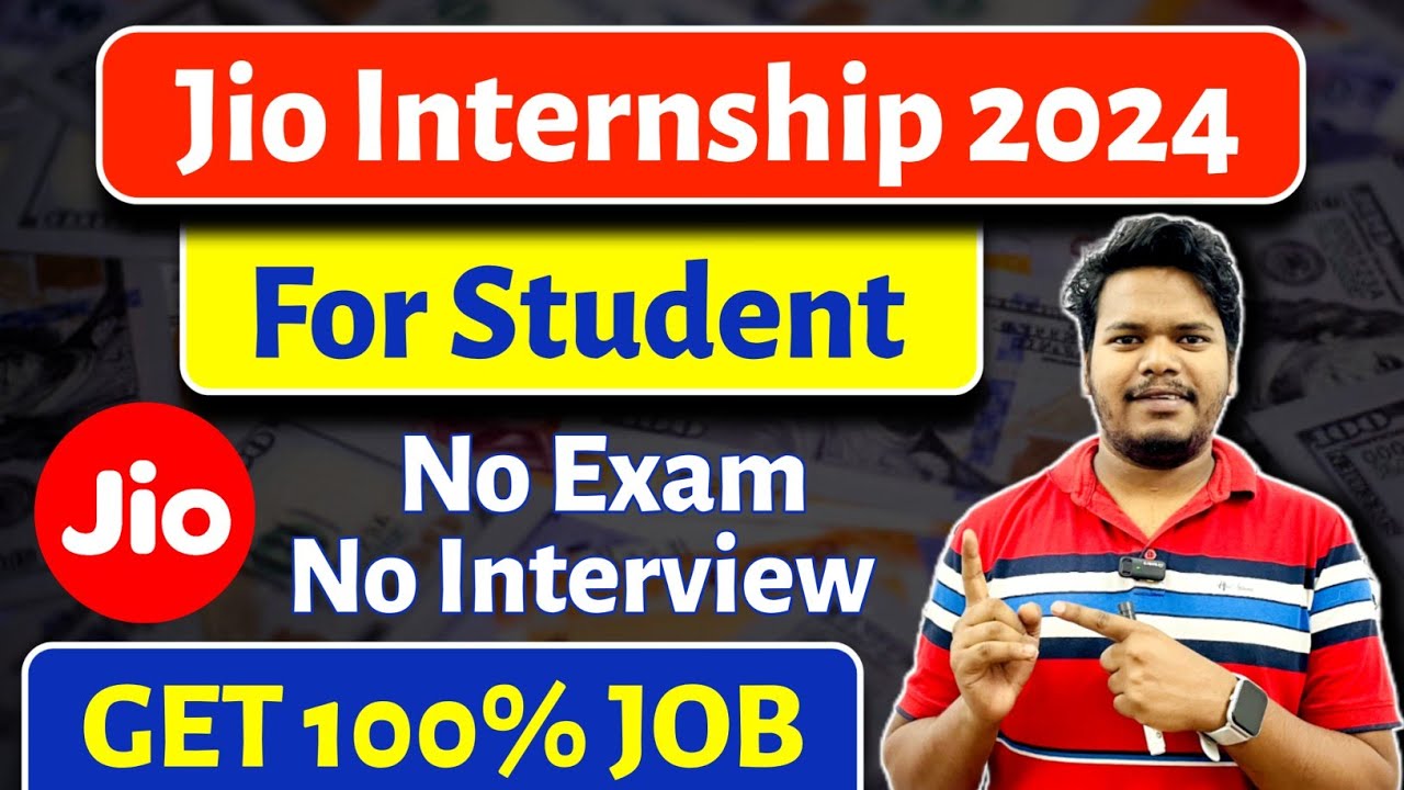 Video thumbnail for জিও ইন্টার্নশিপ.. Reliance Jio Internship 2024 🎓| Jio Internship Apply Online.. Jio Internship