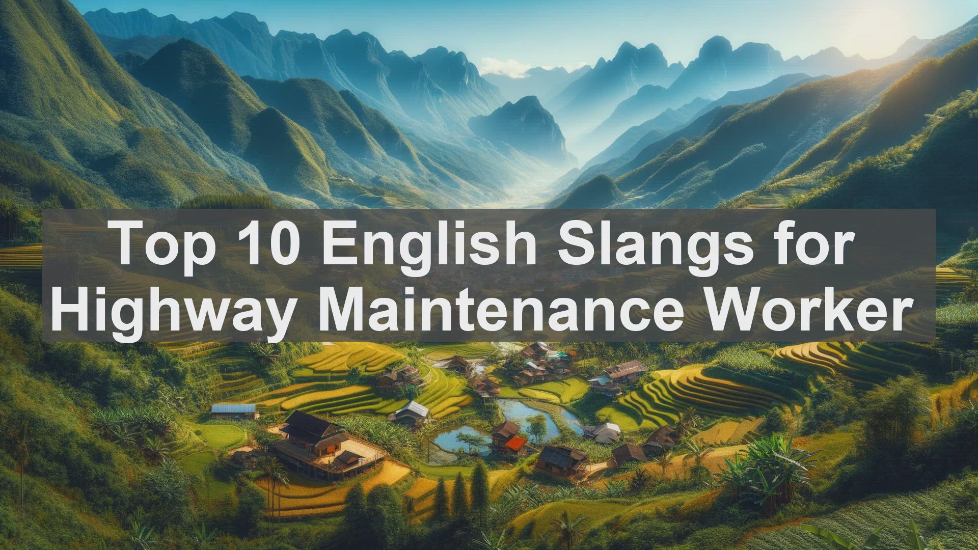 'Video thumbnail for Top 10 English Slangs for Highway Maintenance Worker'