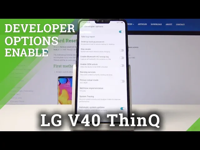 Video thumbnail for How to Activate Developer Options in LG V40 ThinQ – Developer Mode
