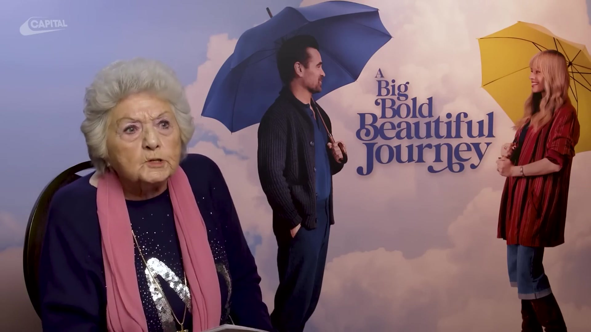 'Video thumbnail for Margot Robbie and Colin Farrell have a heart to heart with Grime Gran! | Capital'