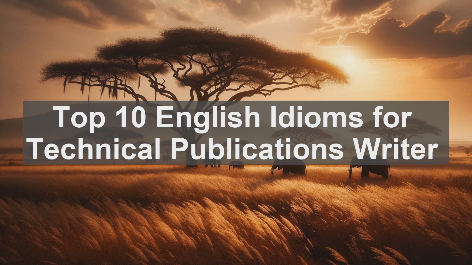 'Video thumbnail for Top 10 English Idioms for Technical Publications Writer'