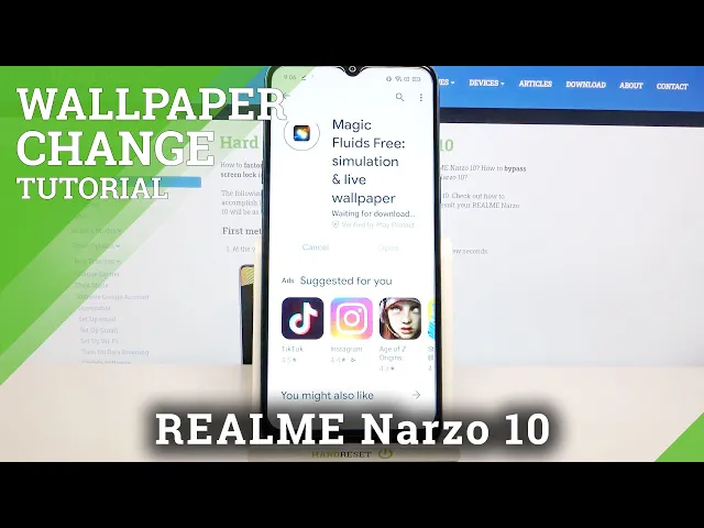 Video thumbnail for How to Download Live Wallpaper Magic Fluids on REALME Narzo 10 – Amazing Wallpaper Effects