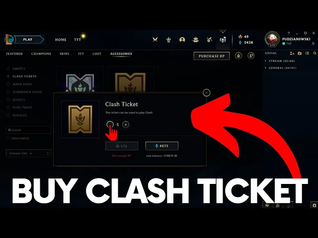 Video thumbnail for How to Buy Clash Ticket in League of Legends? #lolguide