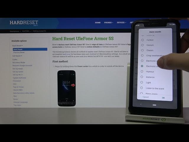 Video thumbnail for Alarm Tones on Ulefone Armor 5S – Available Sounds of Alarms