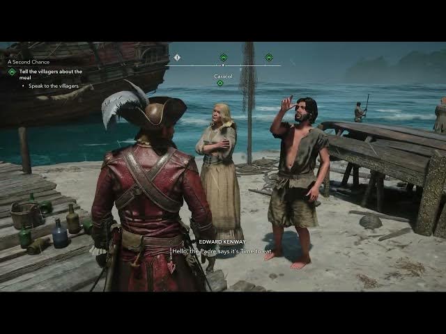 Video thumbnail for Assassin's Creed Black Flag Resynced - A Second Chance: Tell The Villagers About The Meal Gameplay