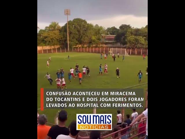 Video thumbnail for Jogo de futebol amador termina em briga generalizada entre torcedores e jogadores em Miracema do TO