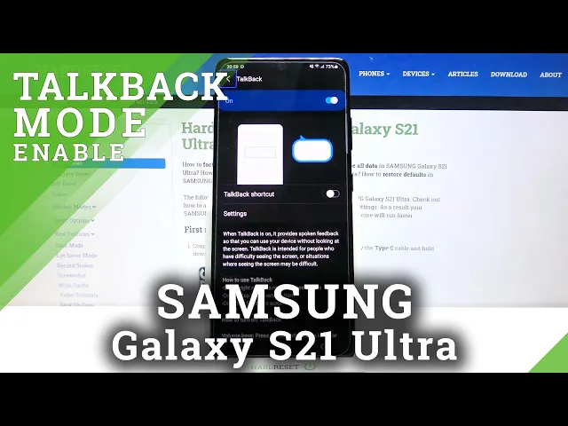 Video thumbnail for How to Use TalkBack in SAMSUNG Galaxy S21 Ultra – Activate TalkBack